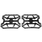 (Black)1 Pair Bicycle Clipless Pedal Converter Self Locking Disc Pedals Pla CH