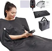 VEVOR Sauna Blanket for Detoxification, Portable Far Infrared Sauna for Home with Arm Holes for Comfort, 1-6 Level Adjustable Temprature Rannge 35-85°C, 1-60 Minutes Timer, Carbon Fiber Heating