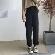 High-Waist Pants Almond - S