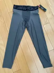 $32 Under Armour HeatGear Mens 3/4 Capri Compression Tights, Gray Small S NEW