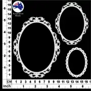 Chipboard Embellishments for Scrapbooking, Cardmaking - Ornate Frames 24 CB6096w