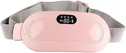 Sarini Menstrual Heating Pad with 3 Heat Settings and 4 Vibration Massage Modes to Relieve Back and Abdominal Pain, Rechargeable Belt for Relief (Pink)