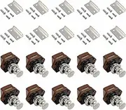 10pcs Push Button Drawer Cupboard Door Catch Lock Caravan Van Cabinet Latch Knob Tools Champagne Gold