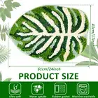 Green Leaf Mat Non Slip Palm Shaped Bathroom Mat Super Absorbent Bathroom towor