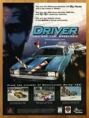 1999 Driver Playstation 1 PS1 Vintage Print Ad/Poster Authentic Video Game Art