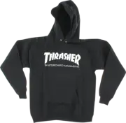 Thrasher Skate Mag Hooded Sweatshirt - MEDIUM Black/White