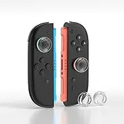 Joystick Caps for Switch 2, IINE Soft Silicone Thumb Grip Caps for Switch 2 Joypad, 2pcs Transparent Non-Slip Thumbstick Grip Cover