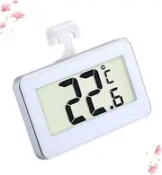 Happyyami 2Pcs Digital Thermometer with Temperature Alarm Indoor Outdoor Use Compact Design with Magnetic Hook for Refrigerators Freezers Accurate Energy Efficient