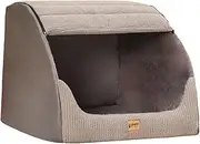 Qianly Pet Cat Dog House Home Cat Dog Bed Pet Supplies Warm Soft Nest Winter Warm Tent House for Kitten Winter Floor Puppy (Grey)