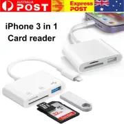 3 in 1 iPhone to SD TF Card Camera Reader Adapter for iPhone 14/13/12 Pro Max
