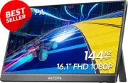 Portable Gaming Monitor 16.1" 144Hz 1080P FHD HDR Ultra Slim Eye Care