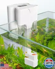 AQQA Hang On Aquarium Filter,Power Waterfall HOB Fish Tank Filter with Surfac