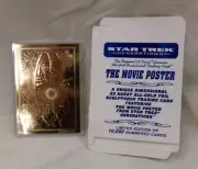 Star Trek 23 Karat Gold Sculptured Trading Card ~ The Movie Poster ~ SkyBox