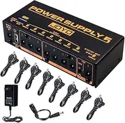 JOYO Built-in 4400mAh Rechargeable Battery Guitar Effect Pedal Power Supply 8 Outputs 9V 12V 18V (100mA, 500mA) Jacks & 5V/1A USB Port (JP-05)