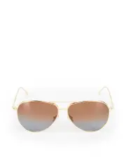 Gold & Brick Blue Gradient Sunglasses