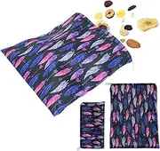 Washable Snack Bag - Foldable Grocery Bag for Eco-Friendly Snack Storage | Versatile and Easy Clean Snack Organizer, Perfect for Lunches, Snack Organizer