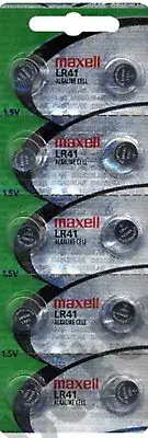 10 Maxell Watch Button Cell LR41 AG3 192 Authentic Hologram Packaging w/Tracking