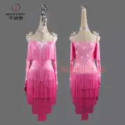Tassels Latin Dance Competition Dress Rumba Chacha Performance Ballroom Skirts