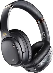 Lavales E600Pro Over Ear Headphones Hybrid Active Noise Cancelling, Wireless Bluetooth Headphones, aptX HD & Low Latency, Hi-Res Audio, Deep Bass, 68H Playtime - Black