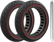 2pcs 8.5 Inch Electric Scooter Solid Rubber Tire with Mounting Tool Tire Lever Puncture-Proof Solid Tyre Replacement for Xiaomi M365 E Scooter Tyre Type 1