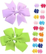 ULDIGI 20Pcs Hair Clips Fully Lined Tiny Bowknot Barrettes for Versatile Styling Options for All Ages Hair Accessories for Everyday Use