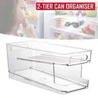Fridge Can Organizer Stackable Beverage Holder Can Rack Refrigerator Kitchen