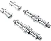 TEHAUX 2Sets Standard Cold Shoe Screw Adapter to Threaded Converter for Tripod and Light Stands Durable Quick Release Plate Compatible Total