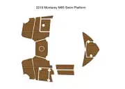 2018 Monterey M65 Swim Platform Step Pad Boat EVA Foam Faux Teak Deck Floor Mat