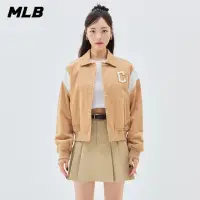 在飛比找momo購物網優惠-【MLB】女版燈芯絨棒球外套 Varsity系列 克里夫蘭守