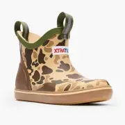 XTRATUF Little Kids’ TUFS Ankle Deck Boot Duck Camo - XKABDCMC, Duck Camo