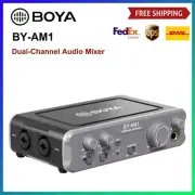 BOYA BY-AM1 Dual Channel Audio Mixer USB Audio 6.35mm/XLR Combo Inputs For Video