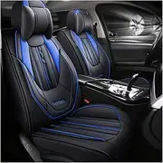 DENGFU Car Seat Covers Universal Full Set for Renault ARKANA Twingo Twingo Z.E. Duster Detour Latitude EZ-PRO Kadjar Captur Car seat cover,black blue luxury