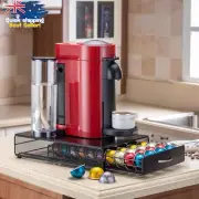 Coffee Pod Holder, Rotating, 40 VertuoLine Capsules, Iron Drawer