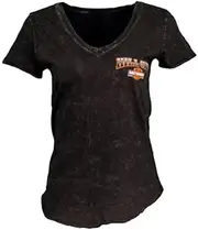 Harley-Davidson Hill City Women's Hold Up Short Sleeve Shirt (X-Small) Black