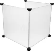 GANAZONO Litter Pan Pee Shield 3pcs Cat Litter with 8pcs Buckle High Wall for Cat Litter