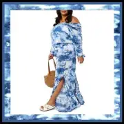 BLUE CLOUD ☆ TYE-DYE GEORGETTE ☆ 2 PIECE LOUNGEWEAR SET ☆ NWT