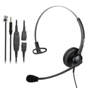 Office Headset with RJ9 Jack for Cisco Phone, Binaural Telephone Headset with...
