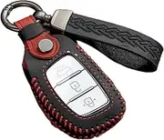 NSHSNKWB Car Case Cover Key Bag Compatible for Hyundai Ix35 IX45 IX25 I10 I20 I30 HB20 Sonata Verna Solaris Santa Elantra Mistra(C Style Black)