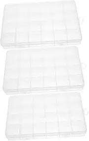 DINHEAROM 3pcs Plastic Accessories Organizers Really Organiser Organizing Compartments Tackle Dividers Container Fishing Clear Boxes Organizer Transparent Transparent Pp