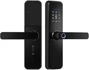 Smart Lock, Biometric Fingerprint Security Intelligent Tuya Smart Password Electronic Door Lock to Open The Door Remotely,for Bedroom Hotel Office Apartment(22x165) FANDIAO