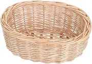 Hand Woven Wicker Storage Basket Rattan Tray for Bread and Snacks Durable and Versatile Food Organizer for Kitchen and Picnic Use