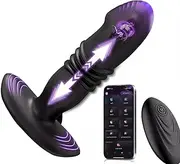 Anal Plug Vibrator Sex Toy for Men Women - App Control Vibrating Butt Plug Anal Toys with 9 Thrusting & Vibrating Modes Adult Toys, Men Male Sex Toy for Couple Game