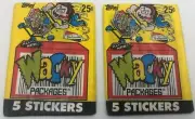 (2)x 1990 Topps Wacky Packages Trading Card Stickers Unopened Pack Lot