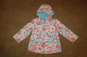 Girl's Pumpkin Patch Springtime in Paris Raincoat Jacket Size 3 White Flowers