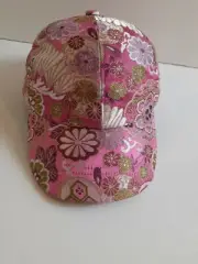 Steve Madden Pink Floral Satin Velvet Buckle Adjustable Women's Hat OSFM NWT
