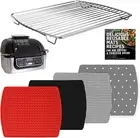 Air Fryer Rack and Reusable Liners for Ninja Foodi Grill 5-In-1 AG301 4Qt, Airfr