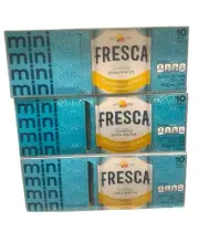 FRESCA Grapefruit Citrus Soda Water Mini 10 Cans / 10 Pack 7.5oz - 3 Packs