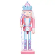 Pink 255cm King Nutcrackers Christmas Figurine Decoration Outdoor Fairy Lights