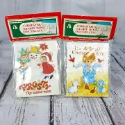 Vintage Commodore Christmas Story Book Ornaments Frosty Snowman & Animals SEALED