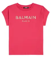 [Balmain Kids] Balmain Kids Logo cotton jersey T-shirt Y 4 red